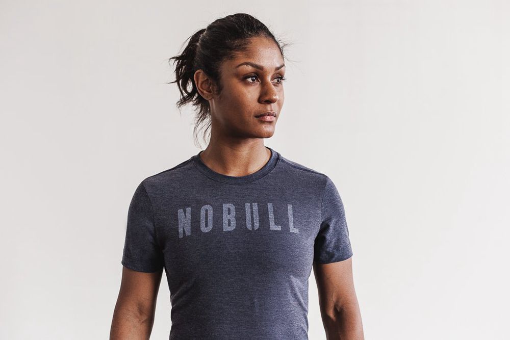 NOBULL Women's Tee - Navy - Ireland (5731NQWRA)